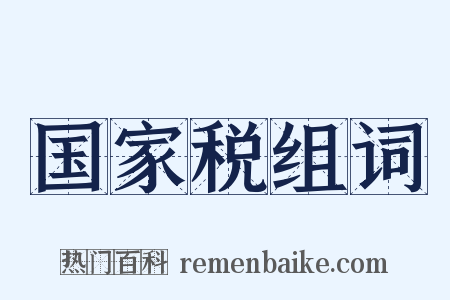 国家税组词是什么意思的图片